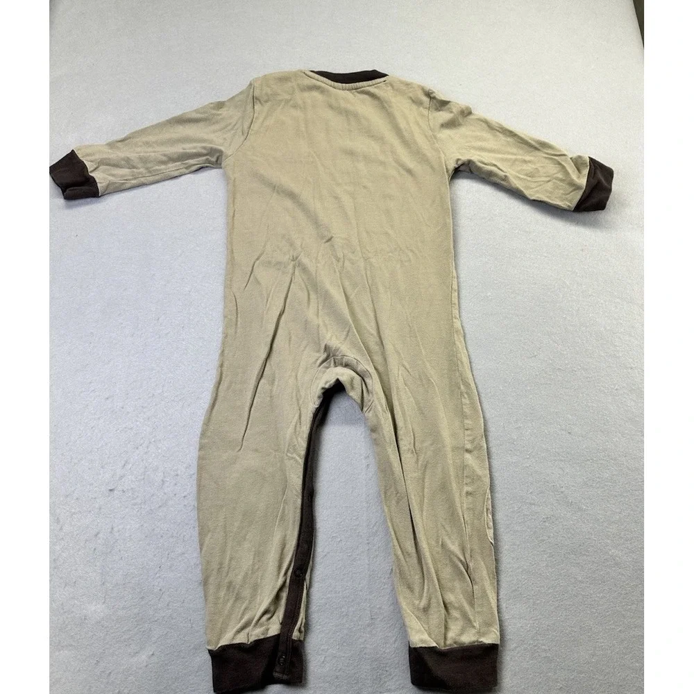 Carhartt Baby Sleeper Outfit Brown Logo 24 Months Snap Long Sleeves